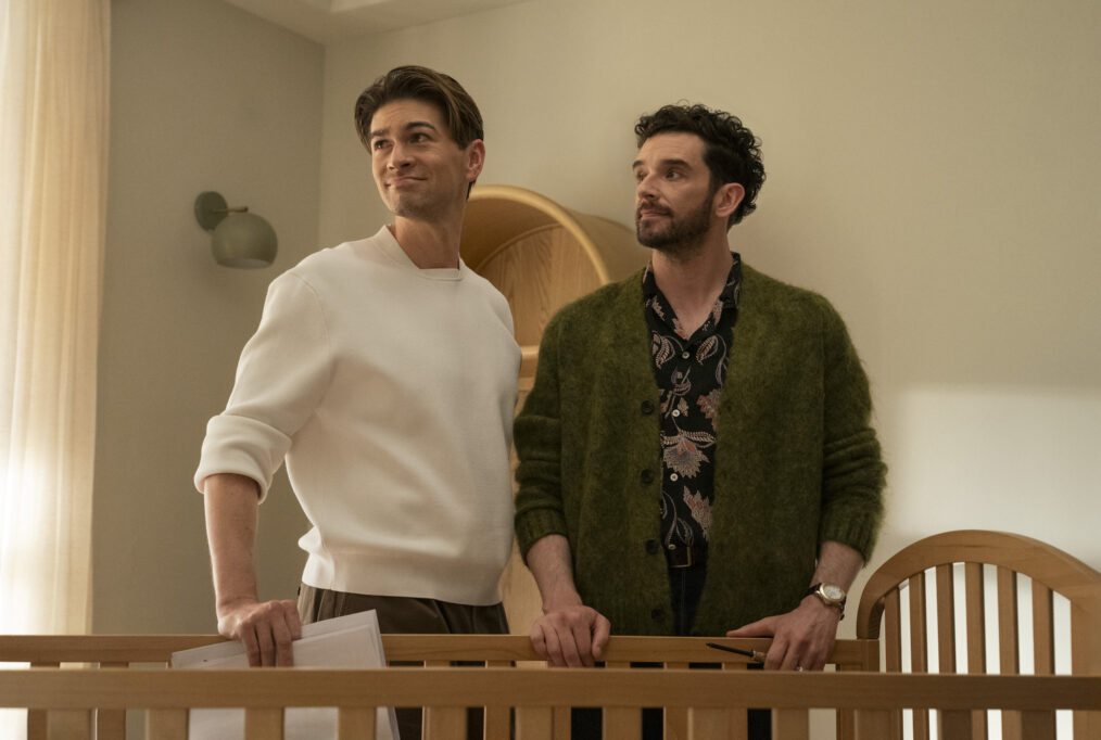 Devin Kawaoka and Michael Urie in 'Shrinking' Season 3 Episode 1