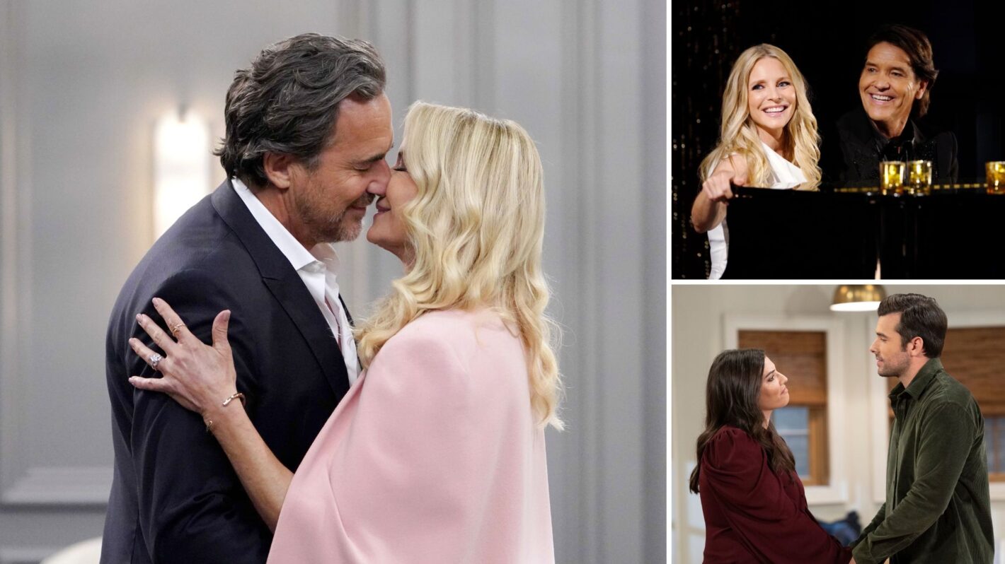 Katherine Kelly Lang and Thorsten Kaye on 'The Bold and the Beautiful,' Lauralee Bell and Michael Damian on 'The Young and the Restless,' Amanda Setton and Josh Swickard on 'General Hospital.'