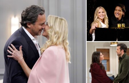 Katherine Kelly Lang and Thorsten Kaye on 'The Bold and the Beautiful,' Lauralee Bell and Michael Damian on 'The Young and the Restless,' Amanda Setton and Josh Swickard on 'General Hospital.'