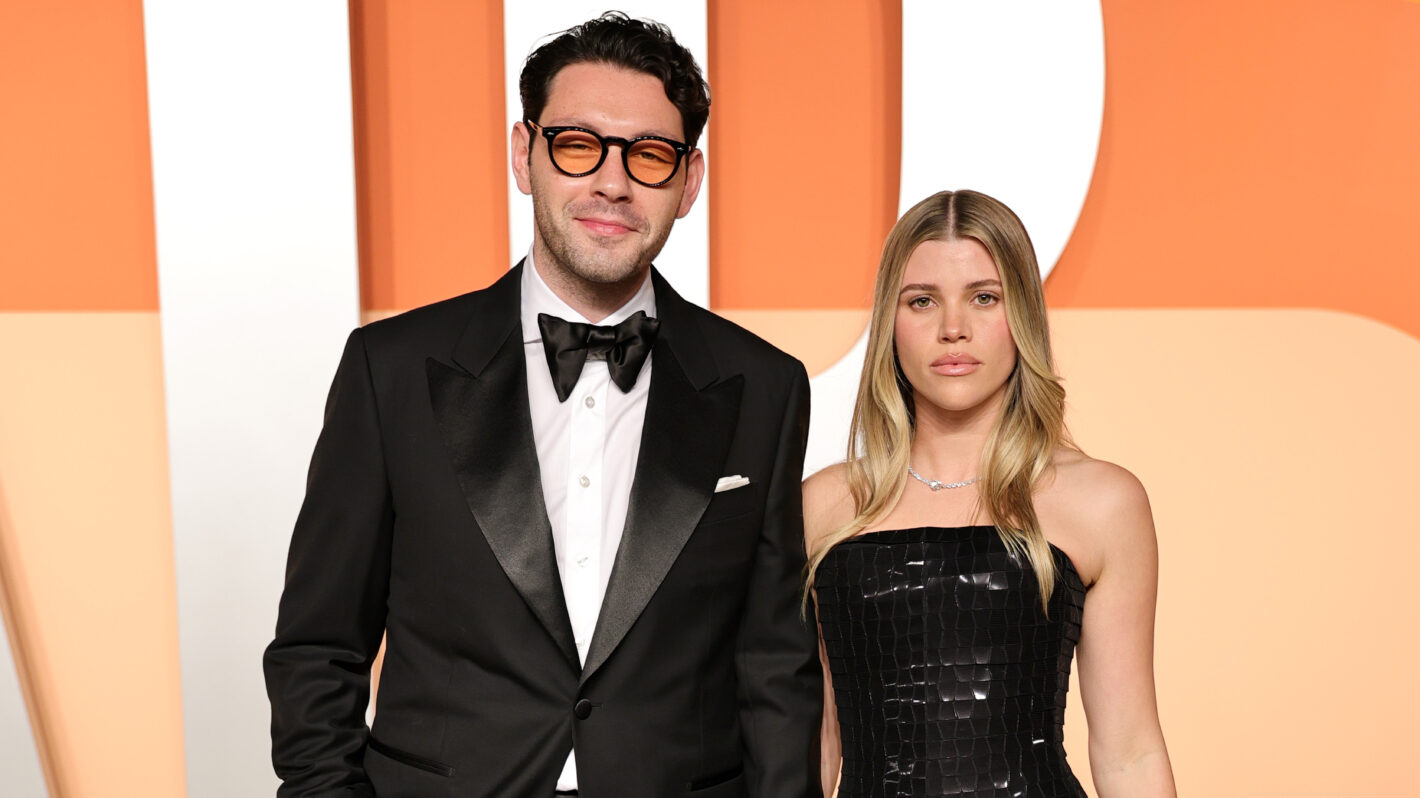Elliot Grainge and Sofia Richie Grainge attend the 2025 Vanity Fair Oscar Party
