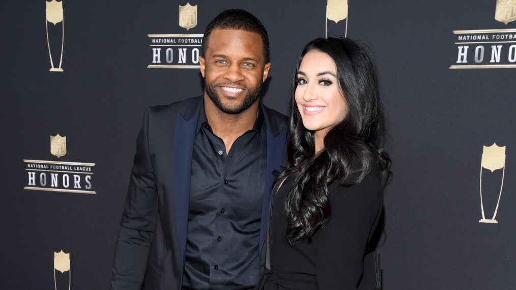 NFL player Randall Cobb (L) and Aiyda Ghahramani attend the 8th Annual NFL Honors at The Fox Theatre on February 02, 2019
