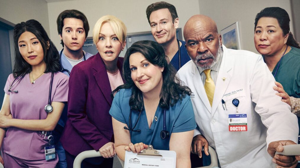 Kahyun Kim, Mekki Leeper, Wendi McLendon-Covey, Allison Tolman, Josh Lawson, David Alan Grier, and Kaliko Kauahi for 'St. Denis Medical' Season 2