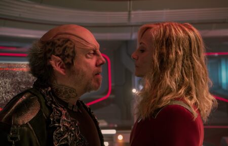 Paul Giamatti as Nus Braka and Holly Hunter as Chancellor Nahla Ake — 'Star Trek: Starfleet Academy'