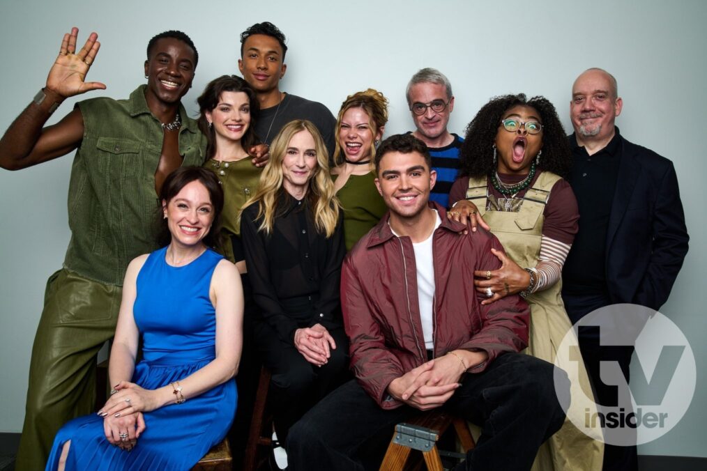 Karim Diané, Noga Landau, Zoë Steiner, Sandro Rosta, Holly Hunter, Bella Shepard, George Hawkins, Alex Kurtzman, Kerrice Brooks, and Paul Giamatti — 'Star Trek: Starfleet Academy' at New York Comic Con 2025 Portrait