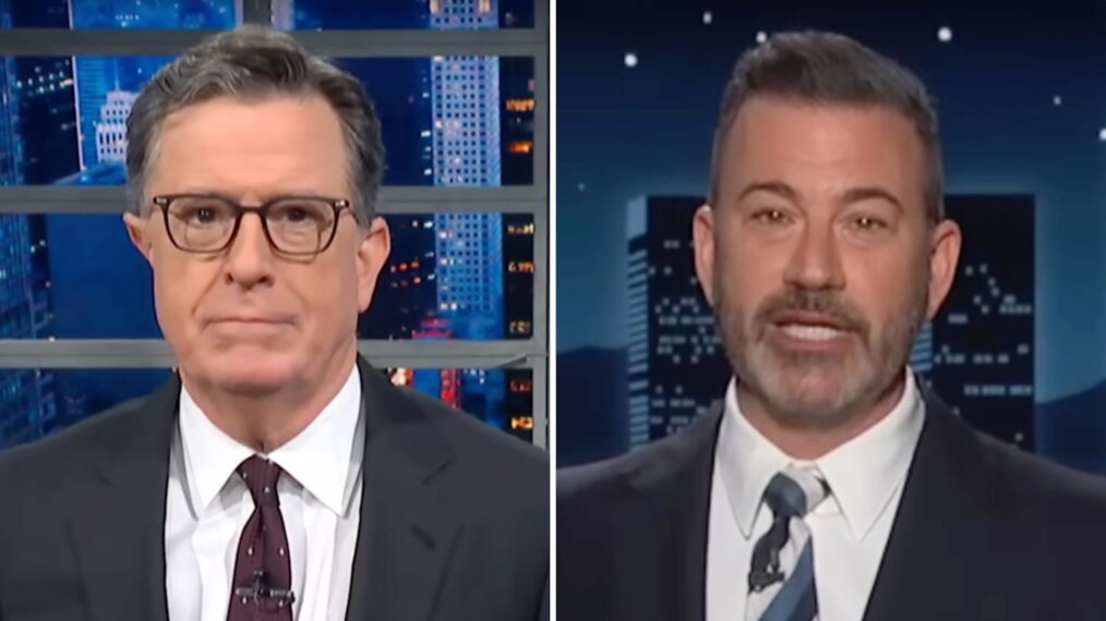 Stephen Colbert and Jimmy Kimmel