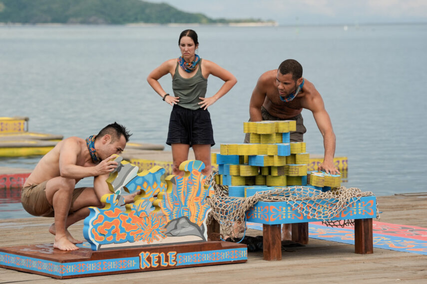 Jeremiah Ing, Sophie Balderi, and Alex Moore on 'Survivor 49' Episode 3