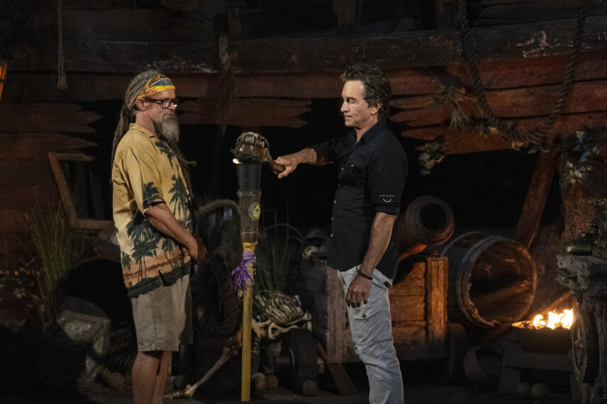 Matt Williams and Jeff Probst in 'Survivor 49' Episode 4
