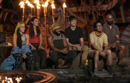 Jawan Pitts, Savannah Louie, Rizo Velovic, Jason Treul, Sophi Balerdi, and Nate Moore in 'Survivor 49' Episode 5
