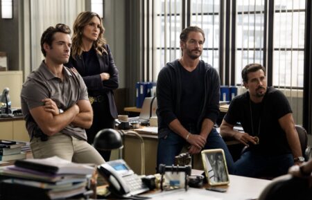 Corey Cott as Det. Jake Griffin, Mariska Hargitay as Capt. Olivia Benson, Kevin Kane as Detective Terry Bruno, Octavio Pisano as Det. Joe Velasco — 'Law & Order: SVU' Season 27 Episode 2 