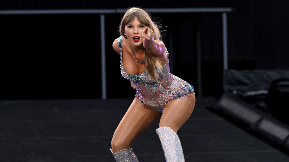 Taylor Swift performs on stage during the 