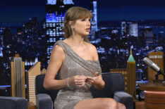 Singer-songwriter Taylor Swift during an interview with host Jimmy Fallon on Monday, October 6, 2025