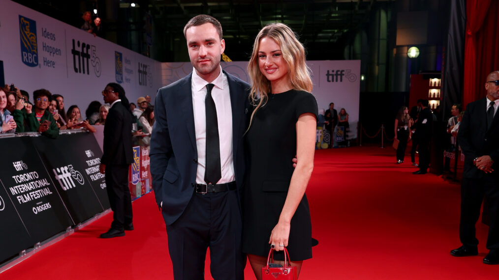 Jackson White and Grace Van Patten attend the premiere of 'Swiped' during the 2025 Toronto International Film Festival at Roy Thomson Hall