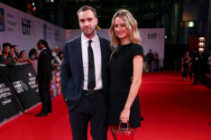 Jackson White and Grace Van Patten attend the premiere of 'Swiped' during the 2025 Toronto International Film Festival at Roy Thomson Hall