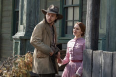 Nick Robinson as Elias Teller and Aisling Franciosi as Trisha Van Ness in 'The Abandons' Season 1 Episode 1