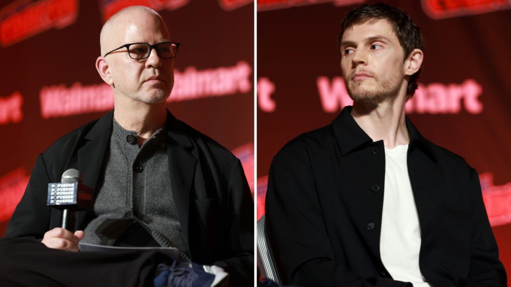 Ryan Murphy and Evan Peters at NYCC 2025 for 'The Beauty'