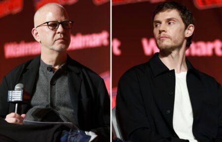 Ryan Murphy and Evan Peters at NYCC 2025 for 'The Beauty'