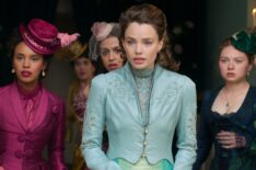 Alisha Boe, Josie Totah, Kristine Frøseth and Mia Threapleton in 'The Buccaneers'