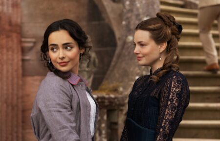 Aubri Ibrag and Kristine Froseth as Lizzy and Nan in 'The Buccaneers'