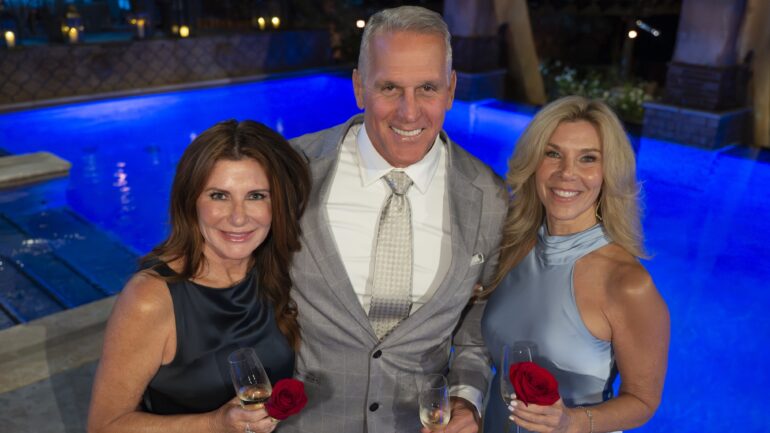 Mel Owens with finalists Cindy and Peg