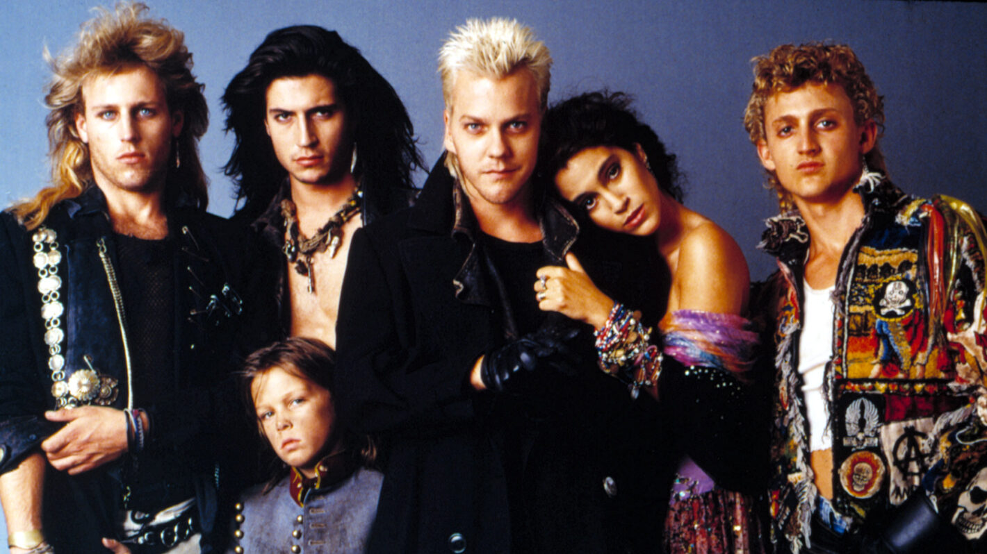 THE LOST BOYS, Brooke McCarter, Chance Michael Corbitt, Billy Wirth, Kiefer Sutherland, Jami Gertz, Alexander Winter, 1987