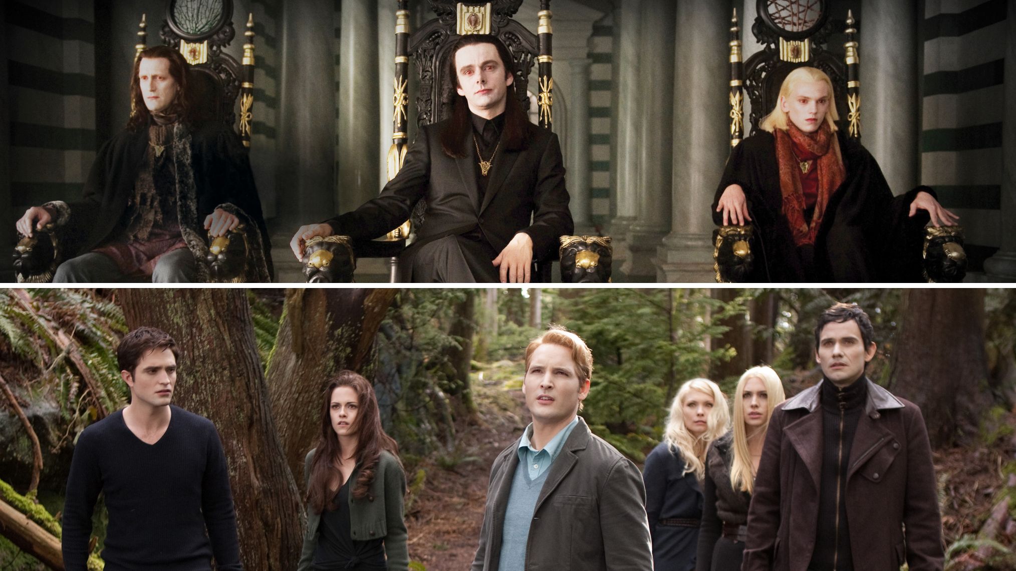 Michael Sheen, Jamie Campbell Bower, Robert Pattinson, Peter Facinelli, Kristen Stewart, and more in the 'Twilight' movies