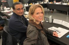 Sanjeev Bhaskar and Sinéad Keenan at the 'Unforgotten' Season 7 readthrough