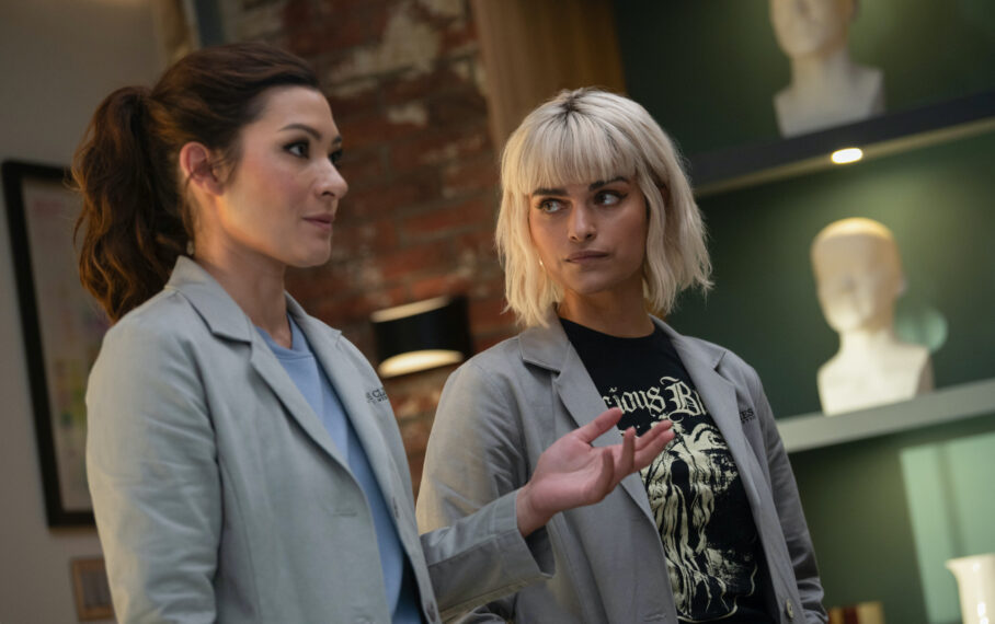 Inga Schlingmann as Dr. Sasha Lubbock and Eve Harlow as Dr. Ingrid Derian — 'Watson' Season 2 Episode 3