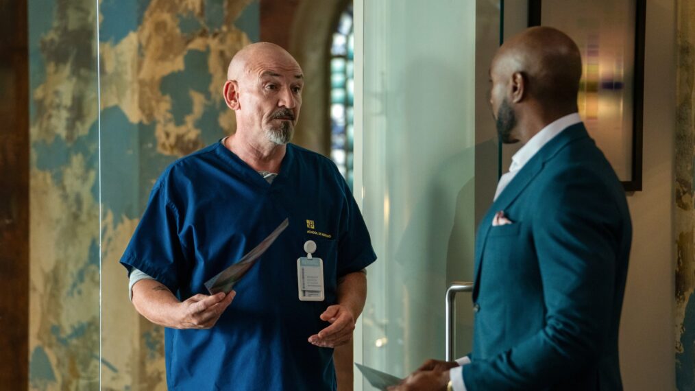 Ritchie Coster as Shinwell Johnson and Morris Chestnut as Dr. John Watson — 'Watson' Season 2 Episode 4 'Happy When It Rains'