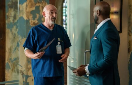 Ritchie Coster as Shinwell Johnson and Morris Chestnut as Dr. John Watson — 'Watson' Season 2 Episode 4 
