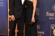 Wes Ramsey and Laura Wright at the 2025 Daytime Emmys on October 17