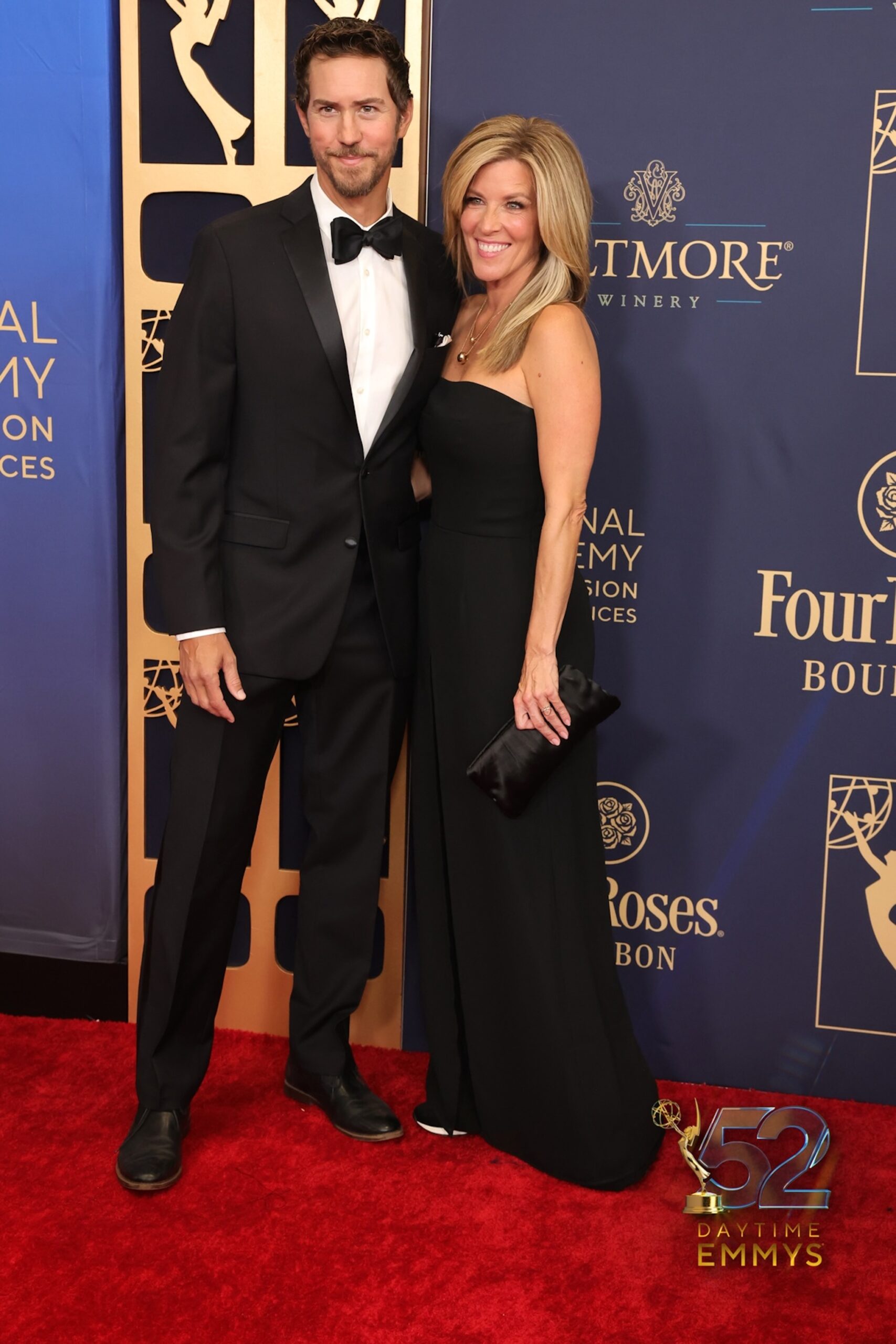 Wes Ramsey and Laura Wright at the 2025 Daytime Emmys on October 17