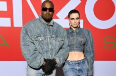 Ye and Julia Fox attend the Kenzo Fall/Winter 2022/2023 show as part of Paris Fashion Week on January 23, 2022 in Paris, France