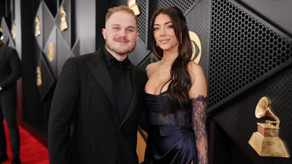 Zach Bryan and Brianna LaPaglia attend the 66th GRAMMY Awards
