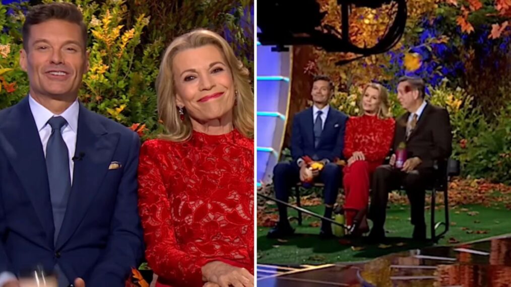'Wheel of Fortune' Season 43, October 2, 2025 episode. Ryan Seacrest, Vanna White, and Jim Thornton on set