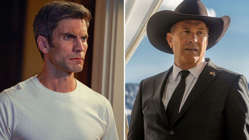Wes Bentley and Kevin Costner in Yellowstone