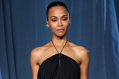 Zoe Saldaña at the 5th Annual Academy Museum Gala at the Academy Museum of Motion Pictures on October 18, 2025, in Los Angeles, California
