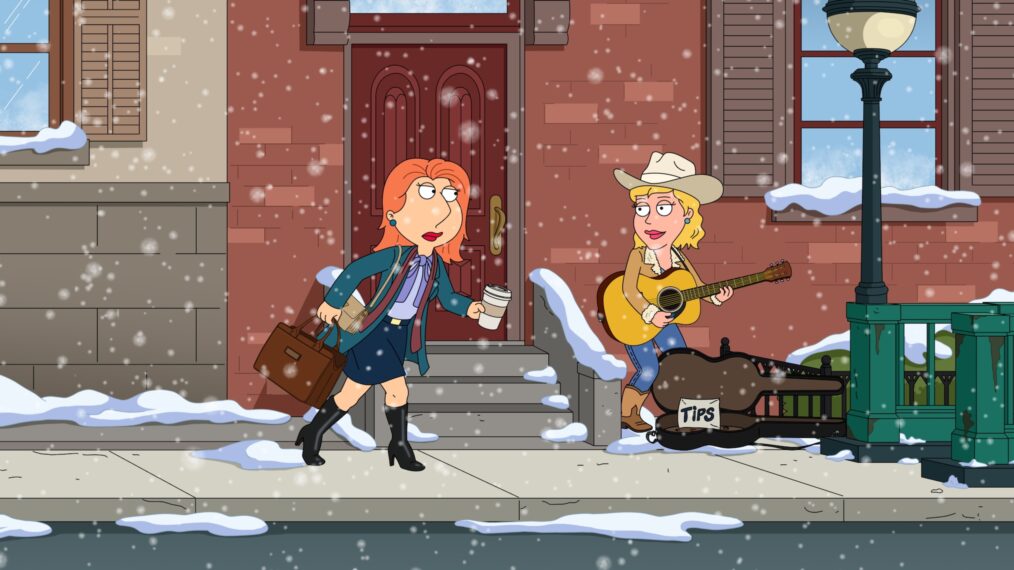 FAMILY GUY - “Disney's Hulu's Family Guy's Hallmark Channel's Lifetime's Familiar Holiday Movie” - In Family Guy's take on generic holiday movies, Lois, who works for “Big Pie” travels to a small town in hopes of stealing Peter's award-winning family secret pie recipe. (Disney) FAMILY GUY