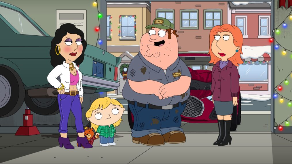 FAMILY GUY - “Disney’s Hulu’s Family Guy’s Hallmark Channel’s Lifetime’s Familiar Holiday Movie” - In Family Guy’s take on generic holiday movies, Lois, who works for “Big Pie” travels to a small town in hopes of stealing Peter’s award-winning family secret pie recipe. (Disney) FAMILY GUY