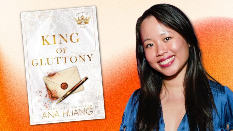 Author Ana Huang and her book 'King of Gluttony'