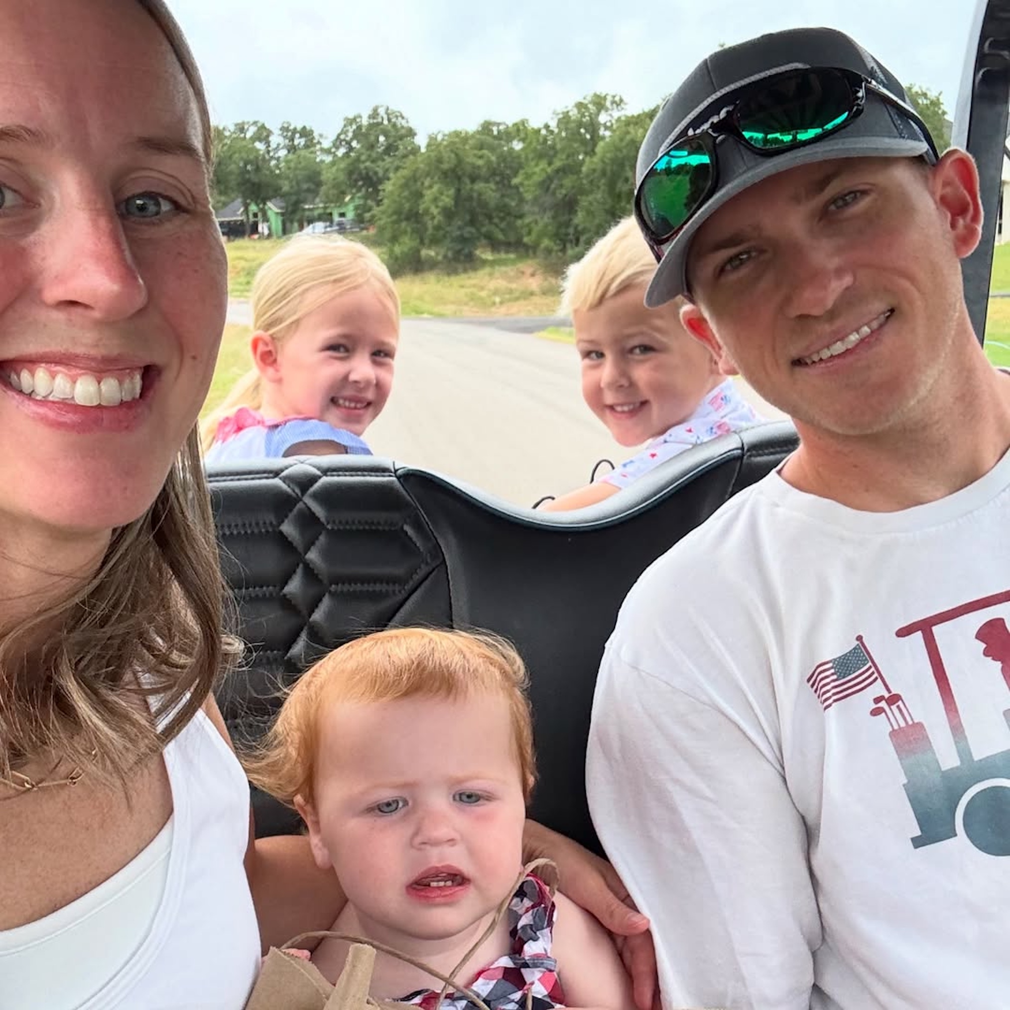 Bobby Dodd, Danielle Bergman, and kids
