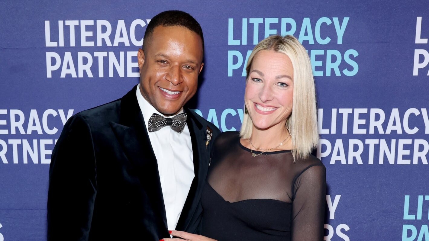 Craig Melvin and Lindsay Czarniak attend the Literacy Partners 50th Anniversary Evening Of Readings & Gala Dinner at Pier 60 on June 10, 2024 in New York City.
