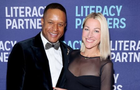 Craig Melvin and Lindsay Czarniak attend the Literacy Partners 50th Anniversary Evening Of Readings & Gala Dinner at Pier 60 on June 10, 2024 in New York City.