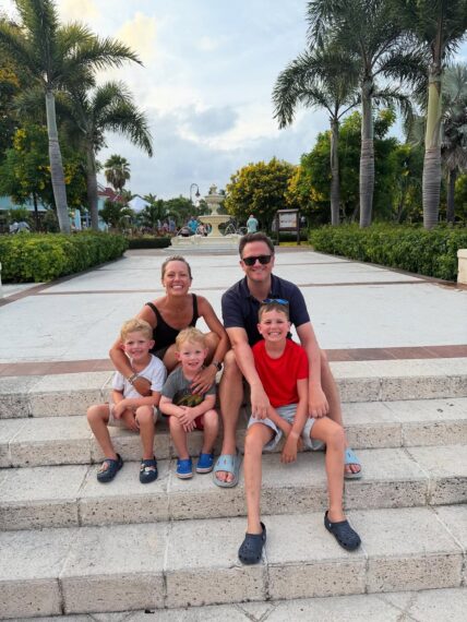 Dylan Dreyer and Brian Fichera with sons Oliver, Rusty, and Calvin, Instagram, July 29, 2025.