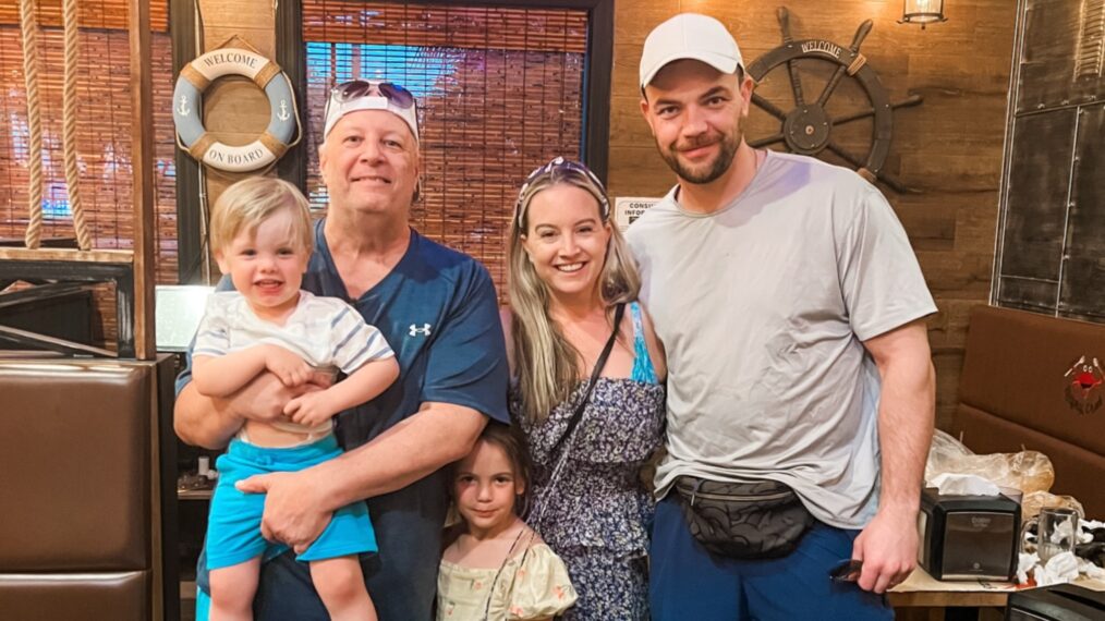 Chuck Potthast with Elizabeth Castravet, Andrei Castravet and their kids from '90 Day Fiancé'