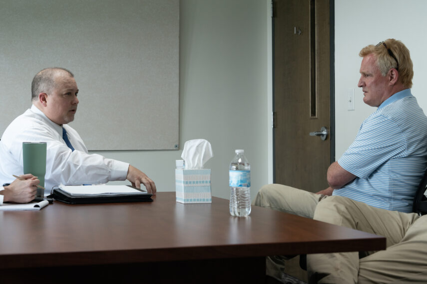 MURDAUGH: DEATH IN THE FAMILY - “On the Road You Take to Avoid it” - Buster grapples with the murder of his mother and brother as police search for the killer. Alex's worsening addiction and mounting lies start to catch up with him. (Disney/Daniel Delgado Jr.)ERIC GOINS, JASON CLARKE