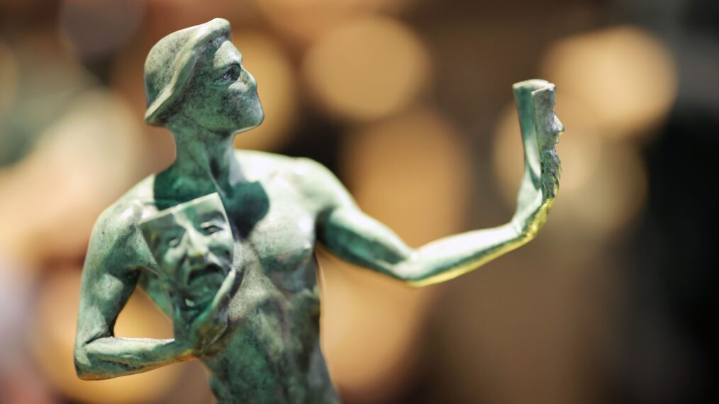 LOS ANGELES, CALIFORNIA - FEBRUARY 20: The Actor statue is seen during the 31st Annual Screen Actors Guild Awards Media Preview and Menu Reveal at Shrine Auditorium and Expo Hall on February 20, 2025 in Los Angeles, California. (Photo by Kevin Winter/Getty Images)