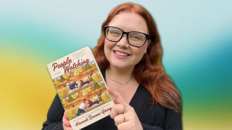 Hannah Bonam-Young with her book 'People Watching'