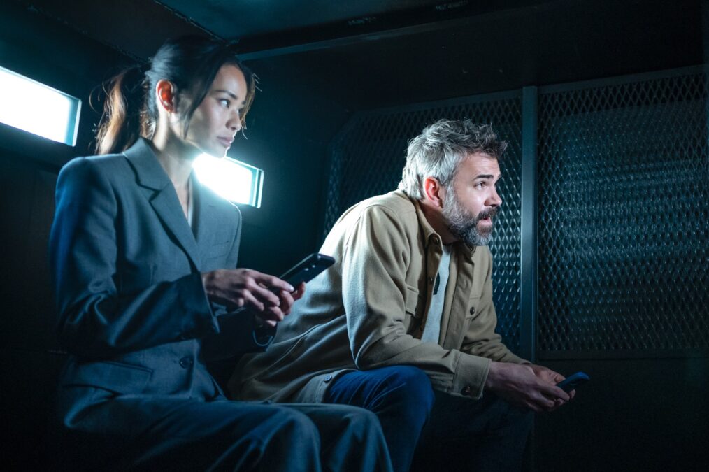 MURDER IN A SMALL TOWN: L-R: Guest star Jamie Chung and Rossif Sutherland in the 