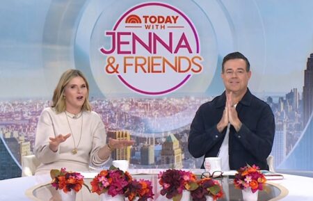 Jenna Bush Hager and Carson Daly on the November 6, 2025, episode of NBC's 'Today With Jenna & Friends.'