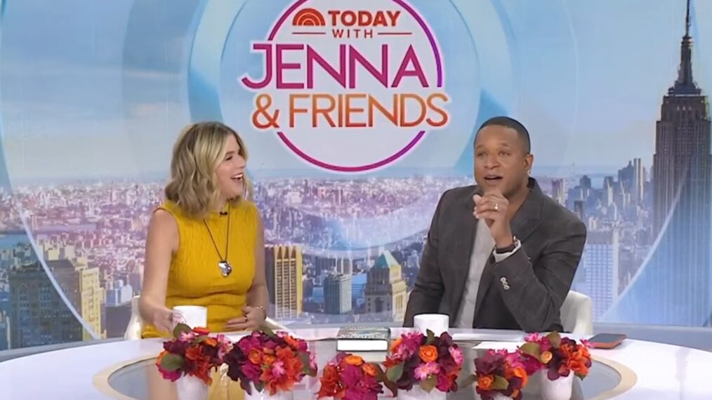 Jenna Bush Hager and Craig Melvin on the November 3, 2025, episode of 'Today With Jenna & Friends,' NBC.